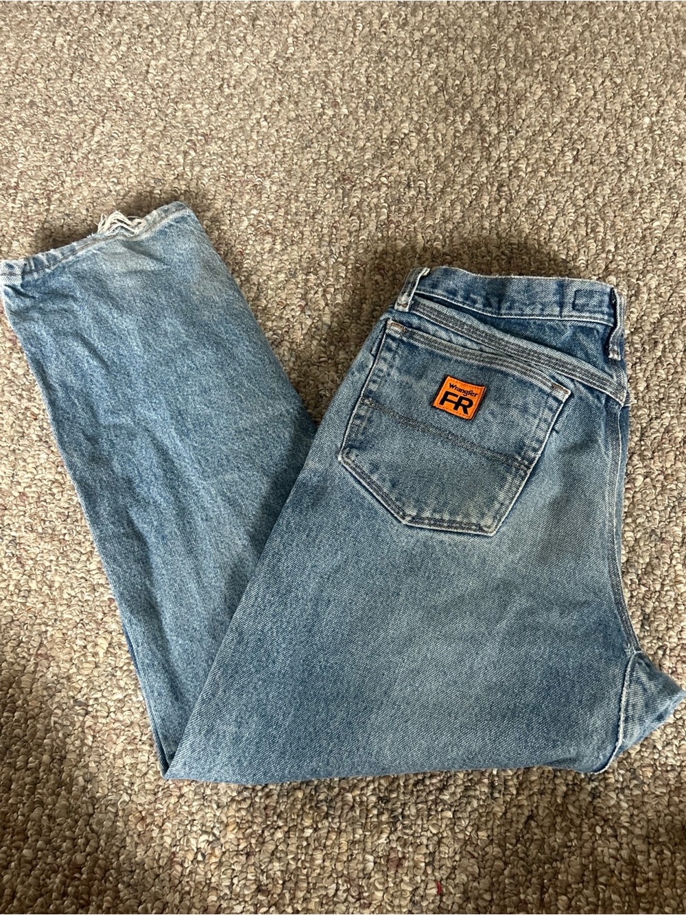 Wrangler Riggs Workwear FR Flame Resistant Jeans Distressed